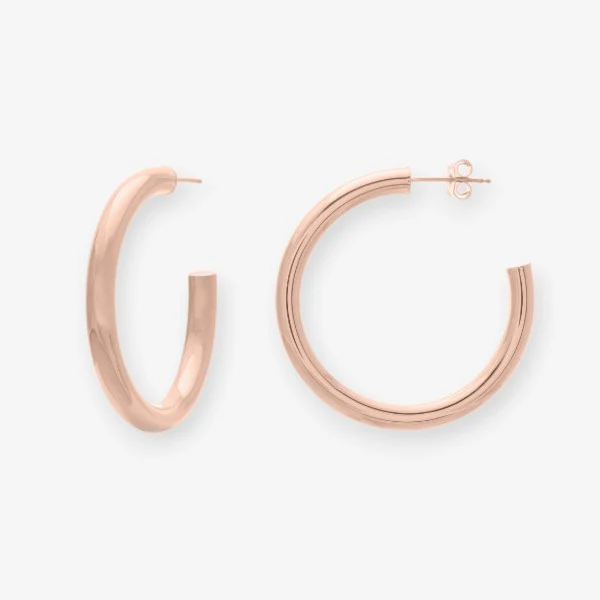 Madison 35mm Tube Hoop Earrings - Image 7