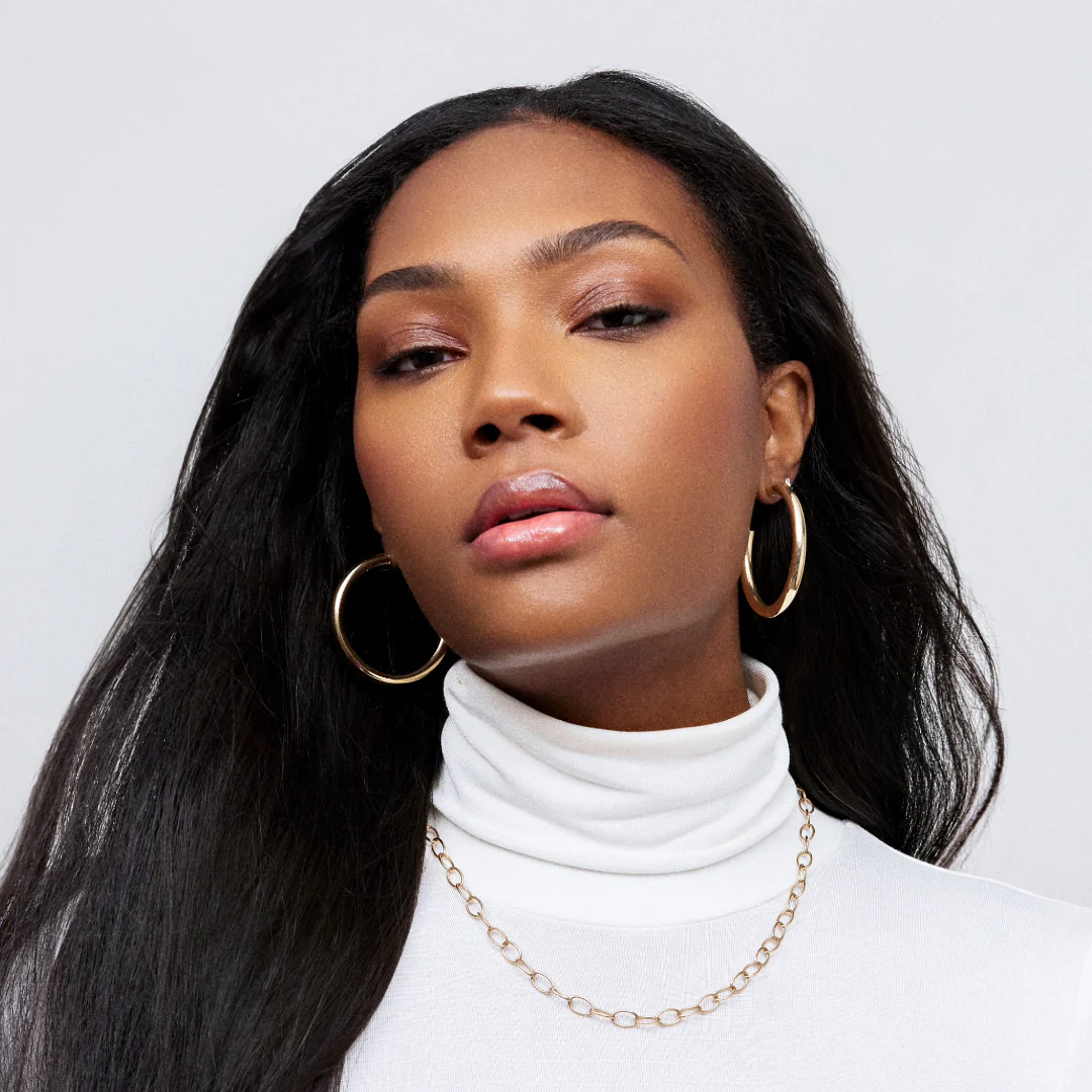 Madison 50mm Tube Hoop Earrings - Image 3