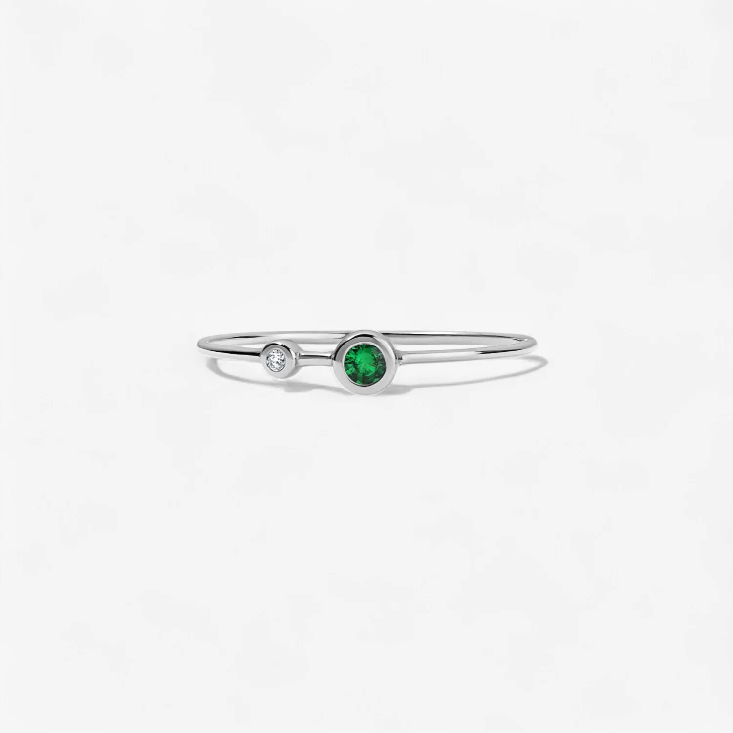Margot Diamond and Gemstone Two Stone Ring - Image 10