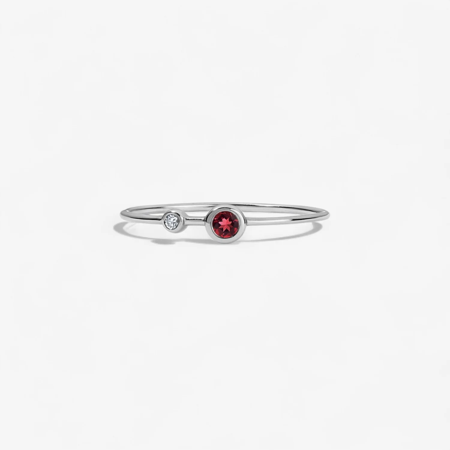 Margot Diamond and Gemstone Two Stone Ring - Image 11