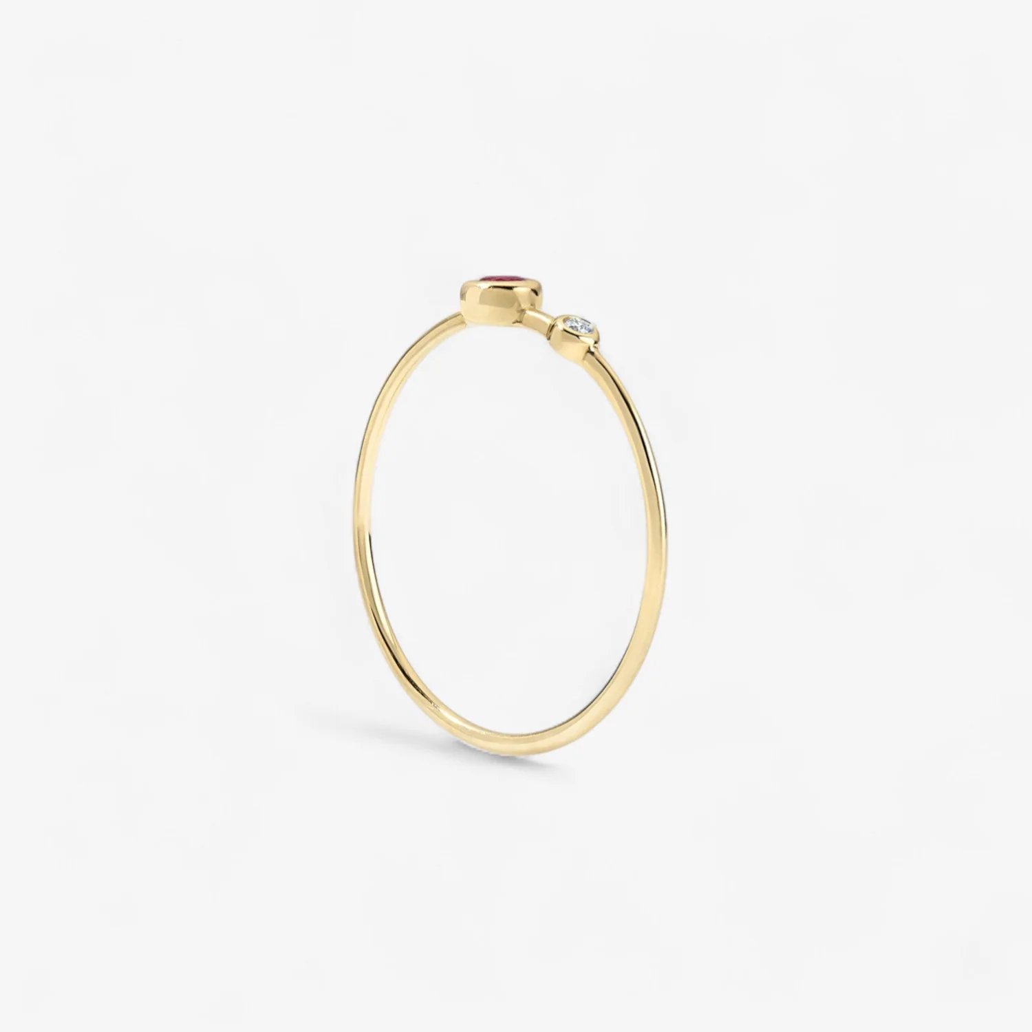 Margot Diamond and Gemstone Two Stone Ring - Image 4