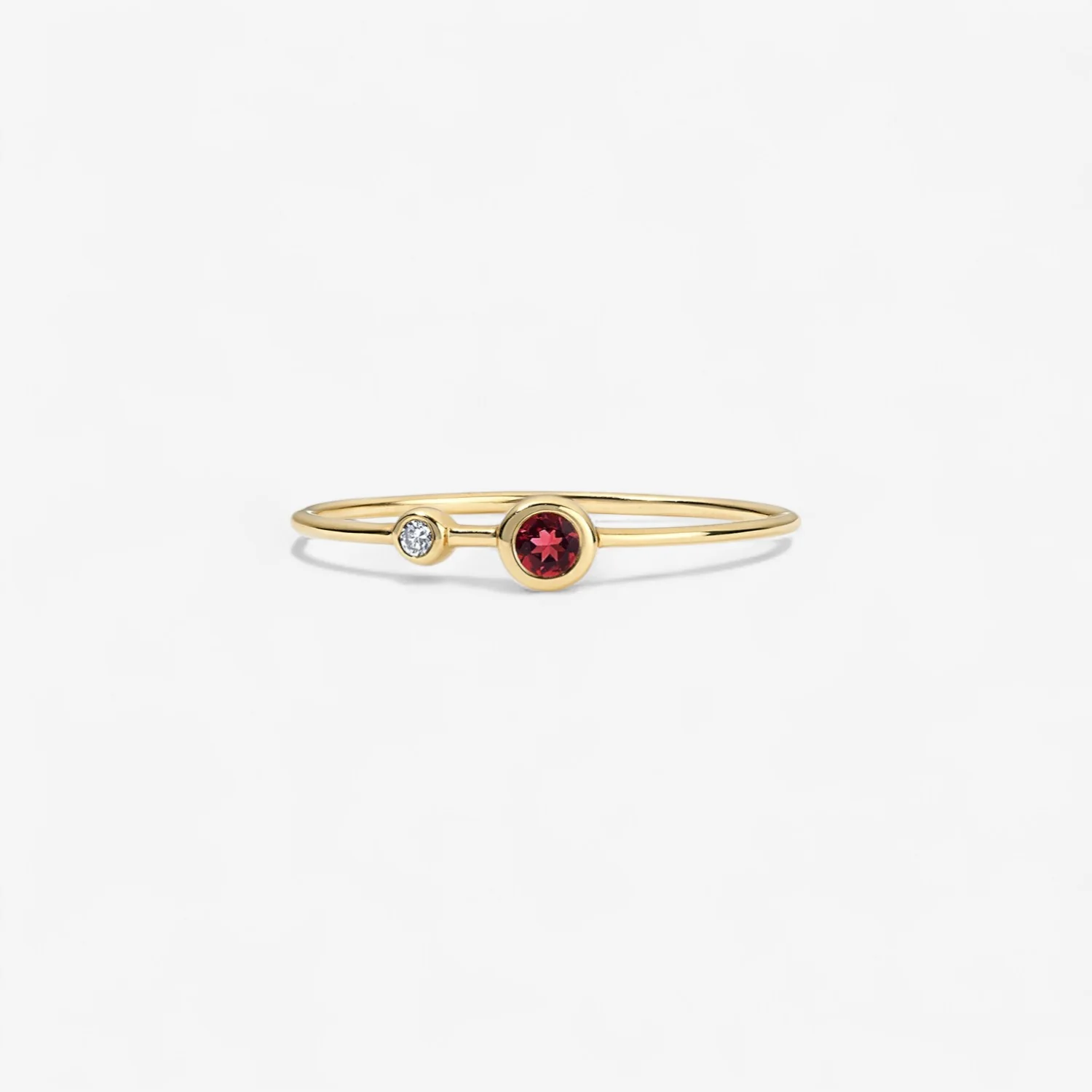 Margot Diamond and Gemstone Two Stone Ring - Image 8