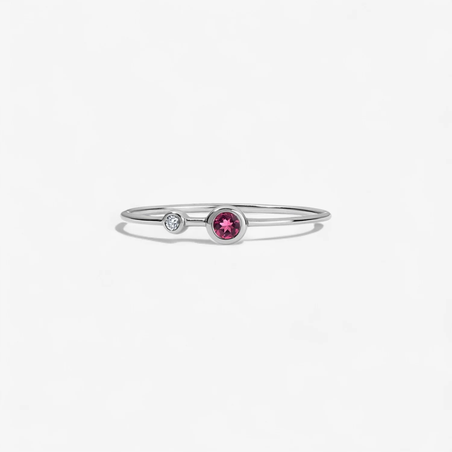 Margot Diamond and Gemstone Two Stone Ring - Image 9