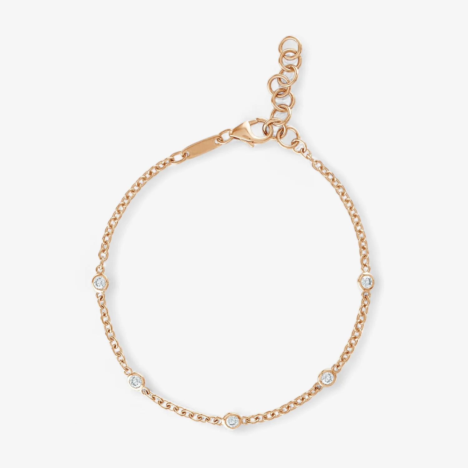 Margot Diamond Bezel Station Bracelet - Image 4