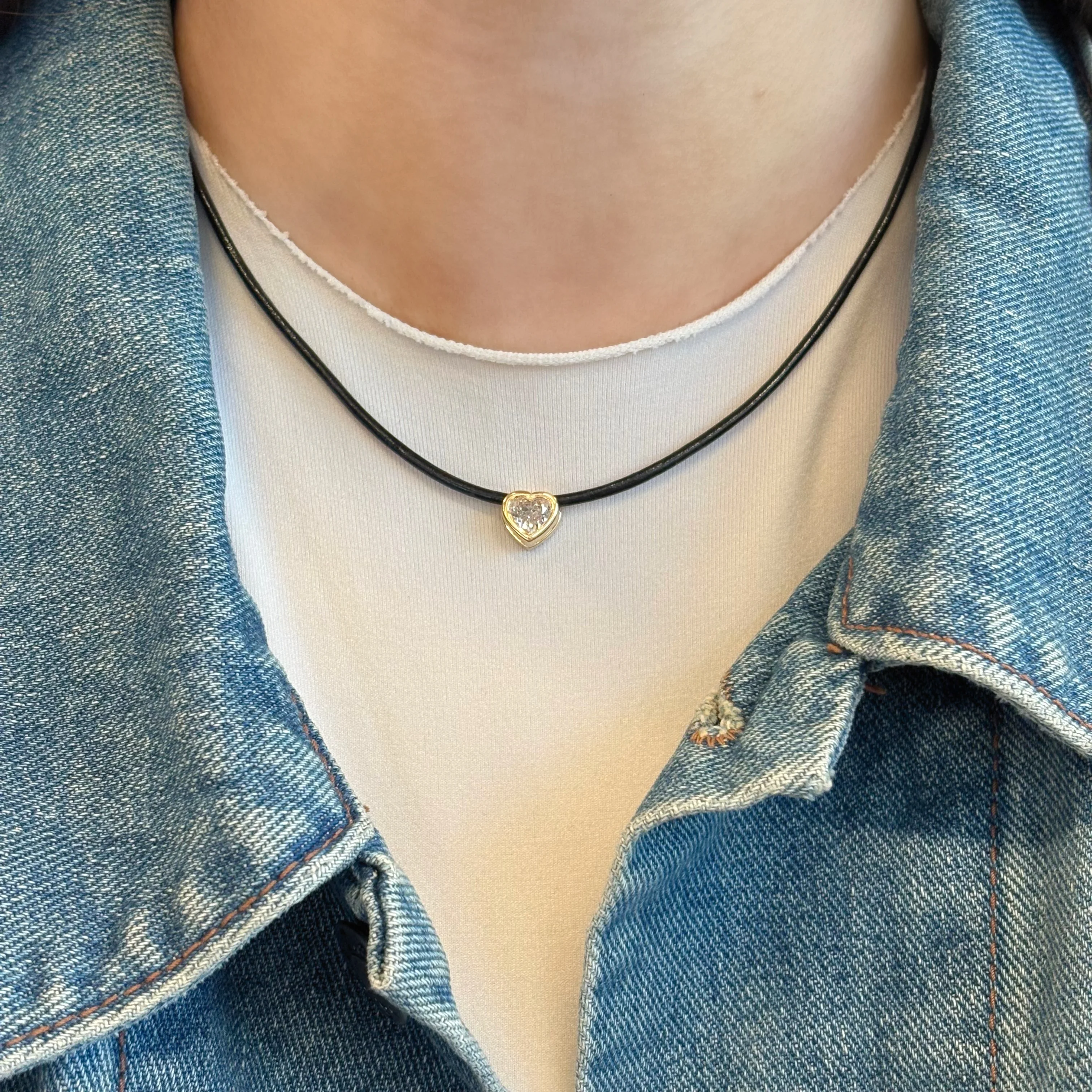 Margot Diamond Heart Necklace - Image 3