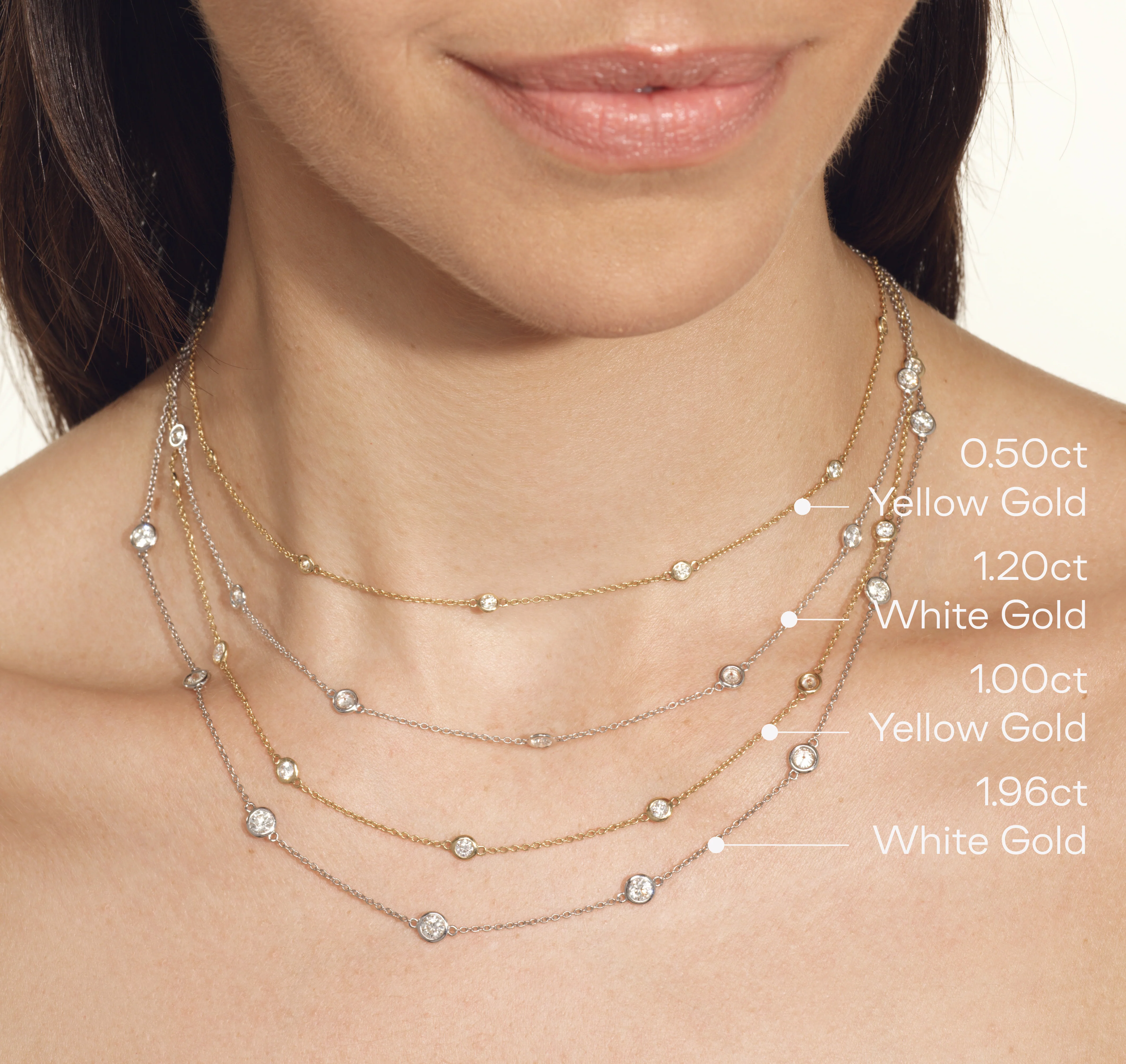 Margot 8 Stone Diamond Necklace - Image 4