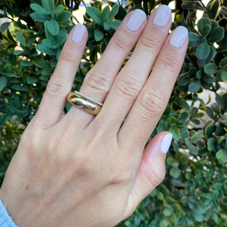 Madison Dome Gold Ring - Image 4