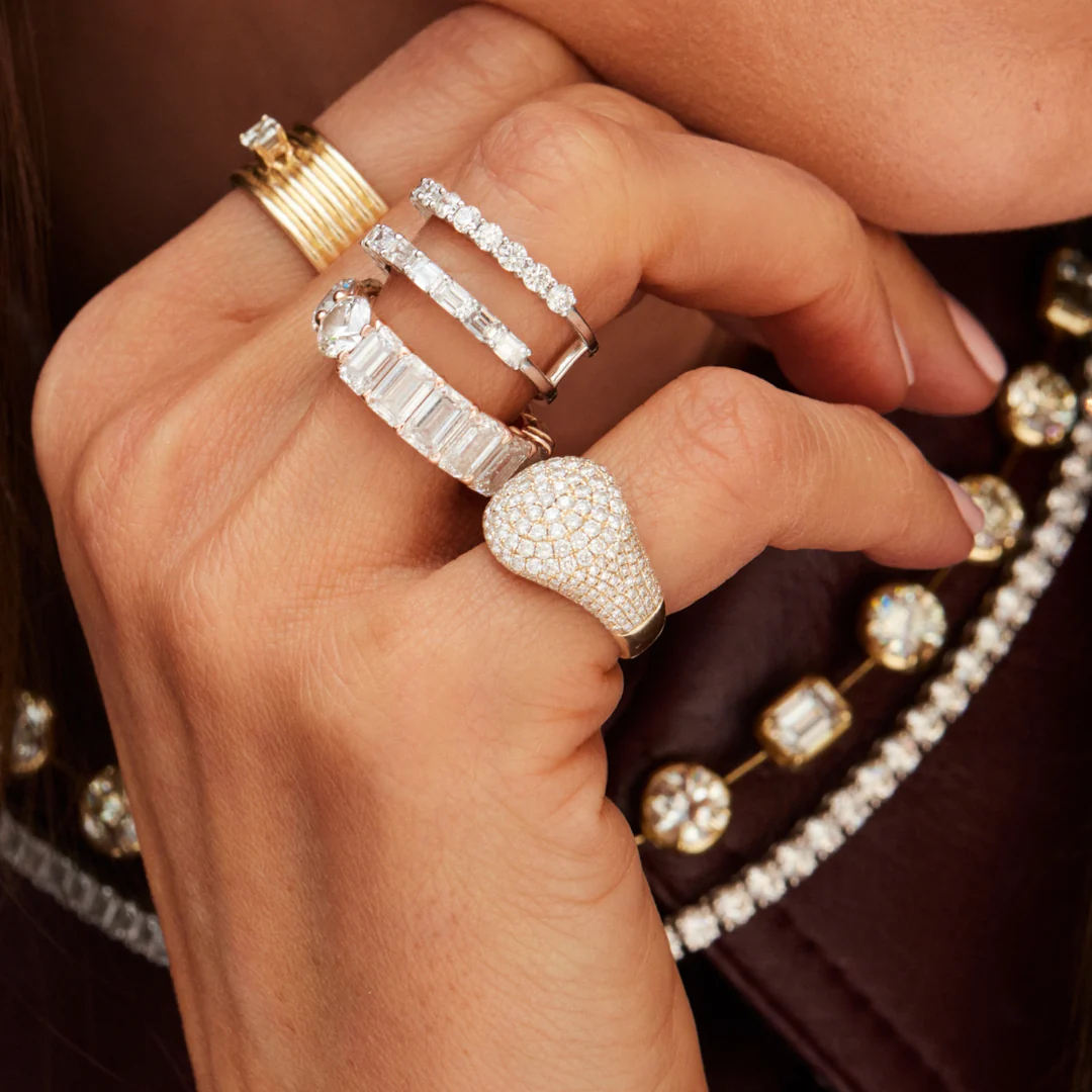 Madison Domed Pave Pinky Ring - Image 3