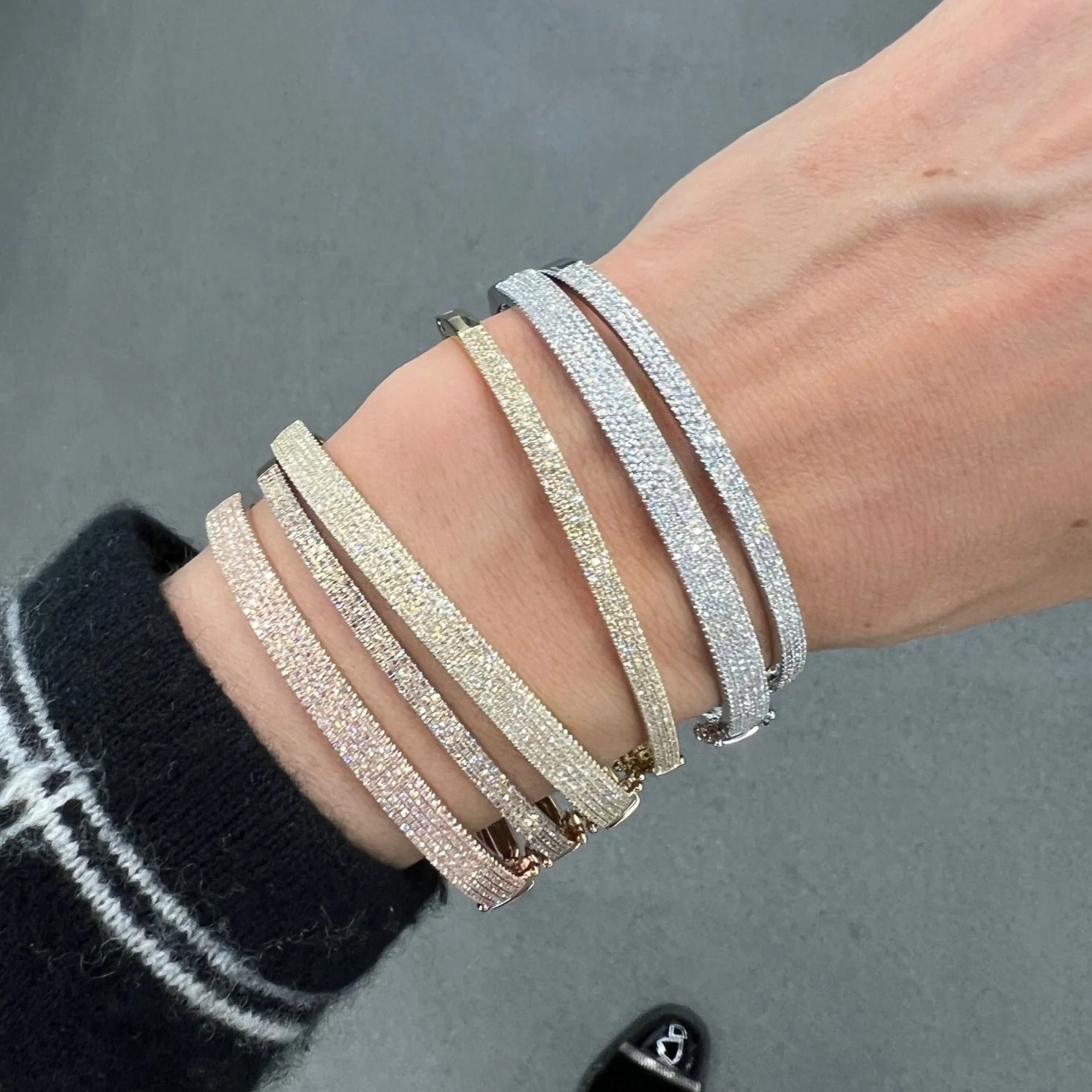 Ivy Five Row Pave Bangle - Image 5