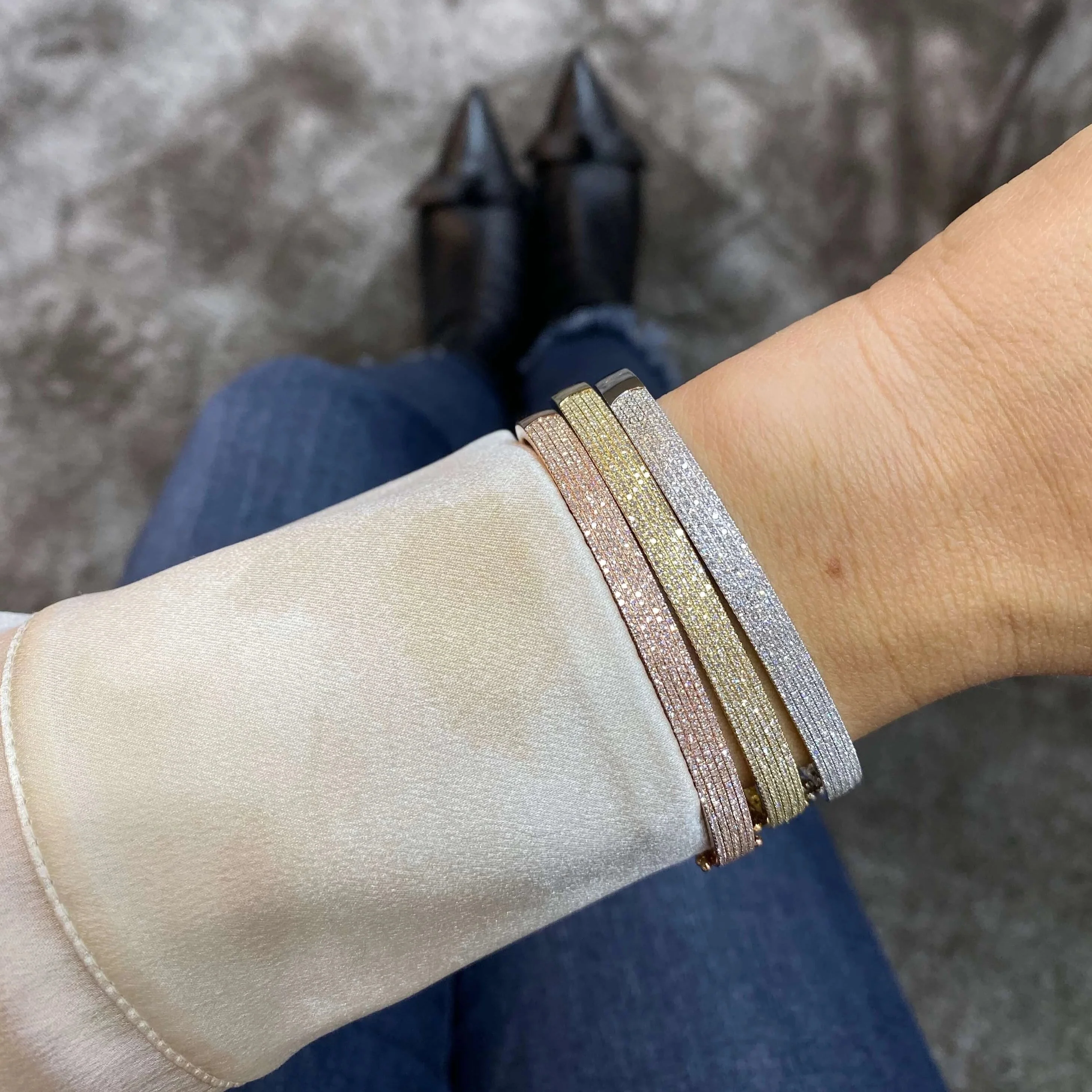 Ivy Five Row Pave Bangle - Image 6