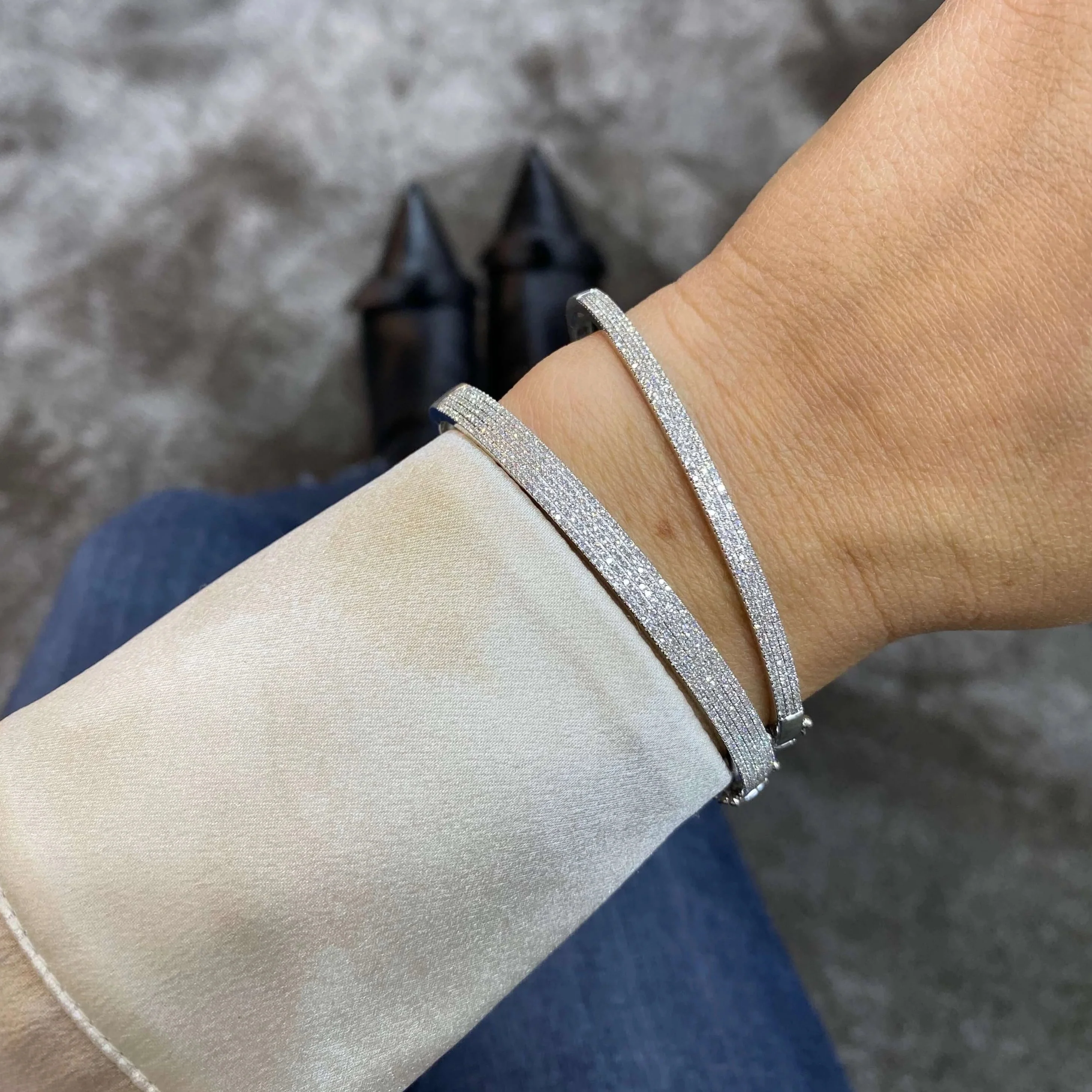 Ivy Five Row Pave Bangle - Image 7