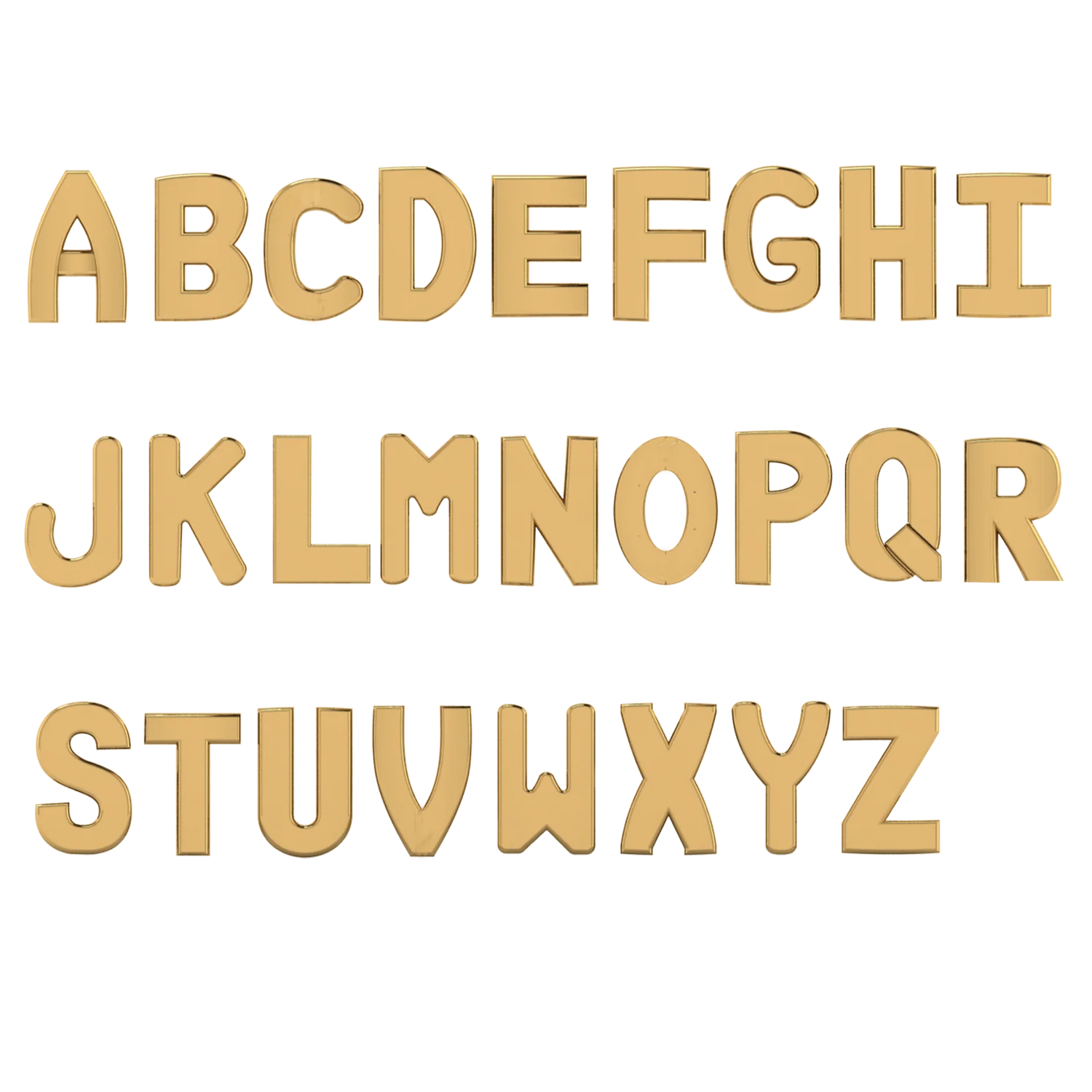 Mini Gold Block Initial Studs - Image 4