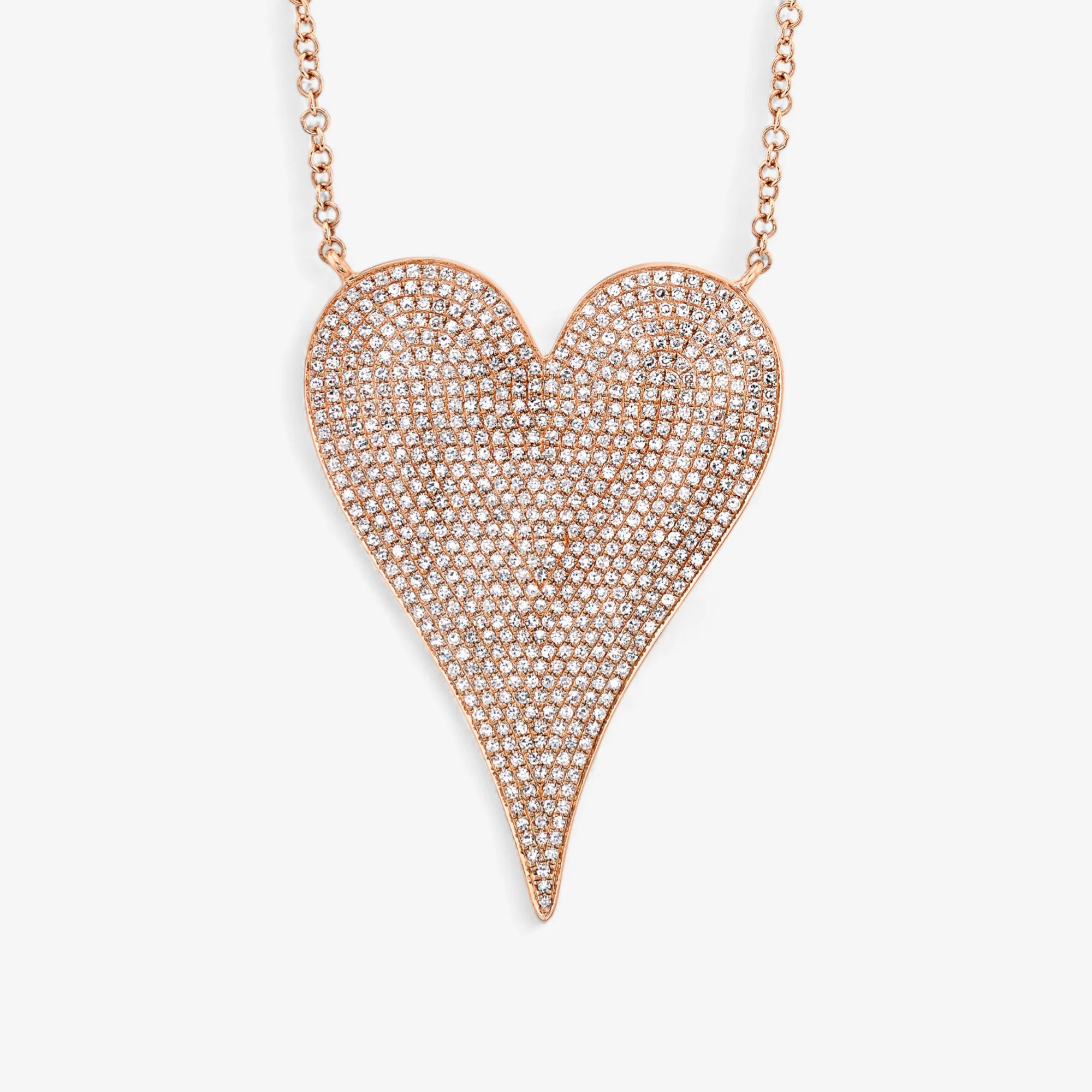 Jumbo Token Pave Heart Necklace - Image 5