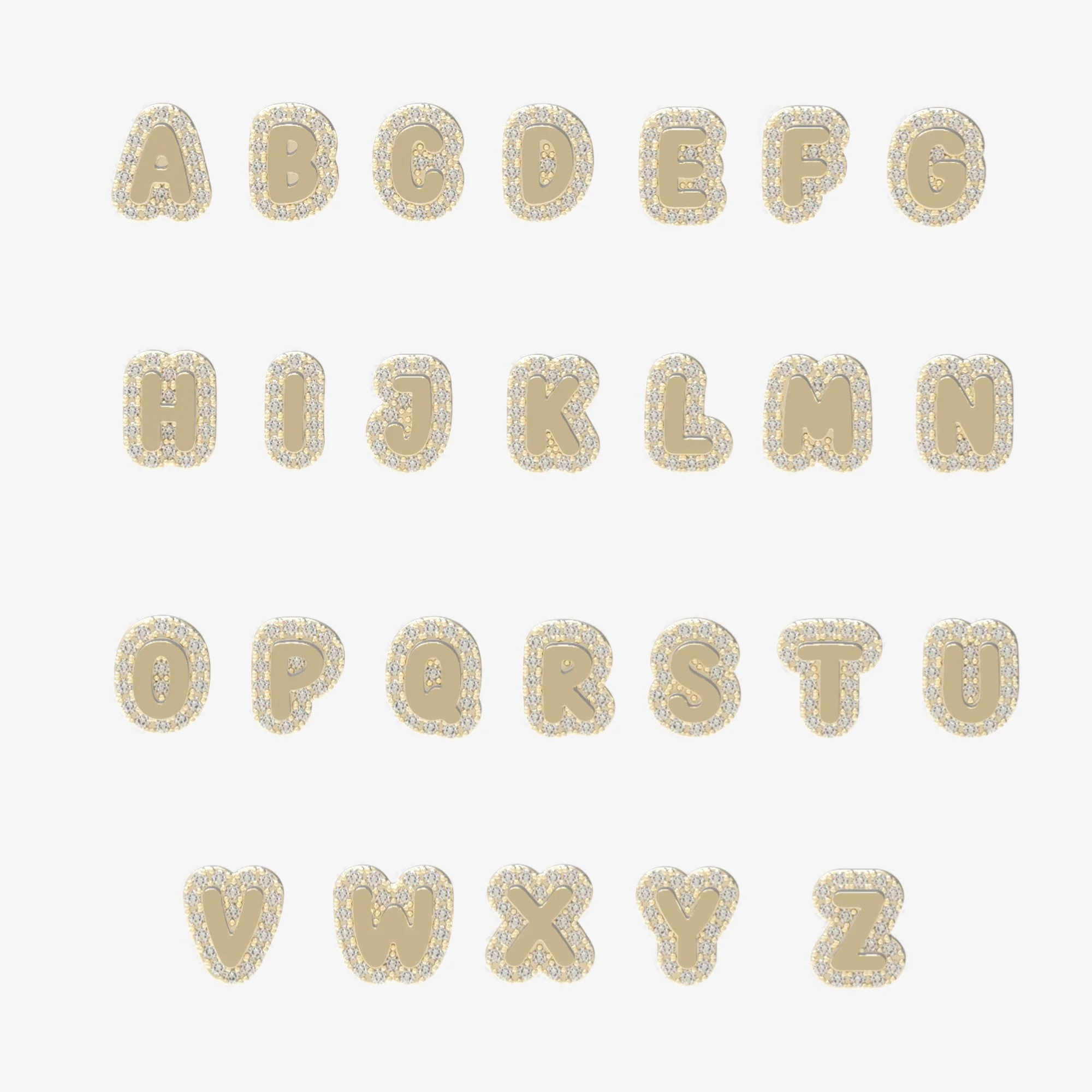 Large Bubble with Pave Outline Necklace - Image 12