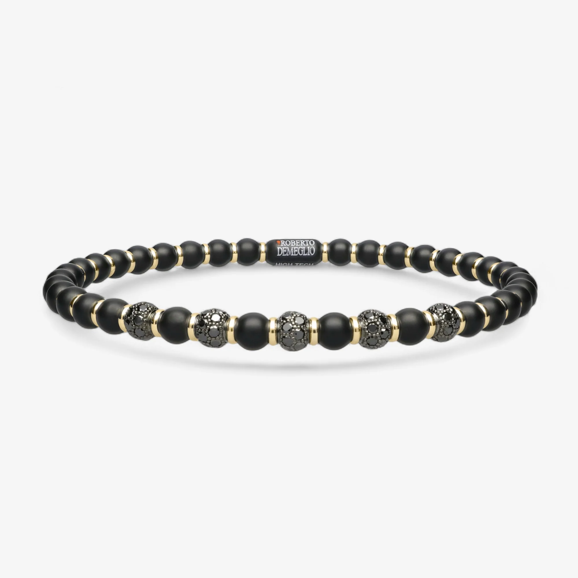 Men's Sfera Black Matte Ceramic Bracelet - Image 14