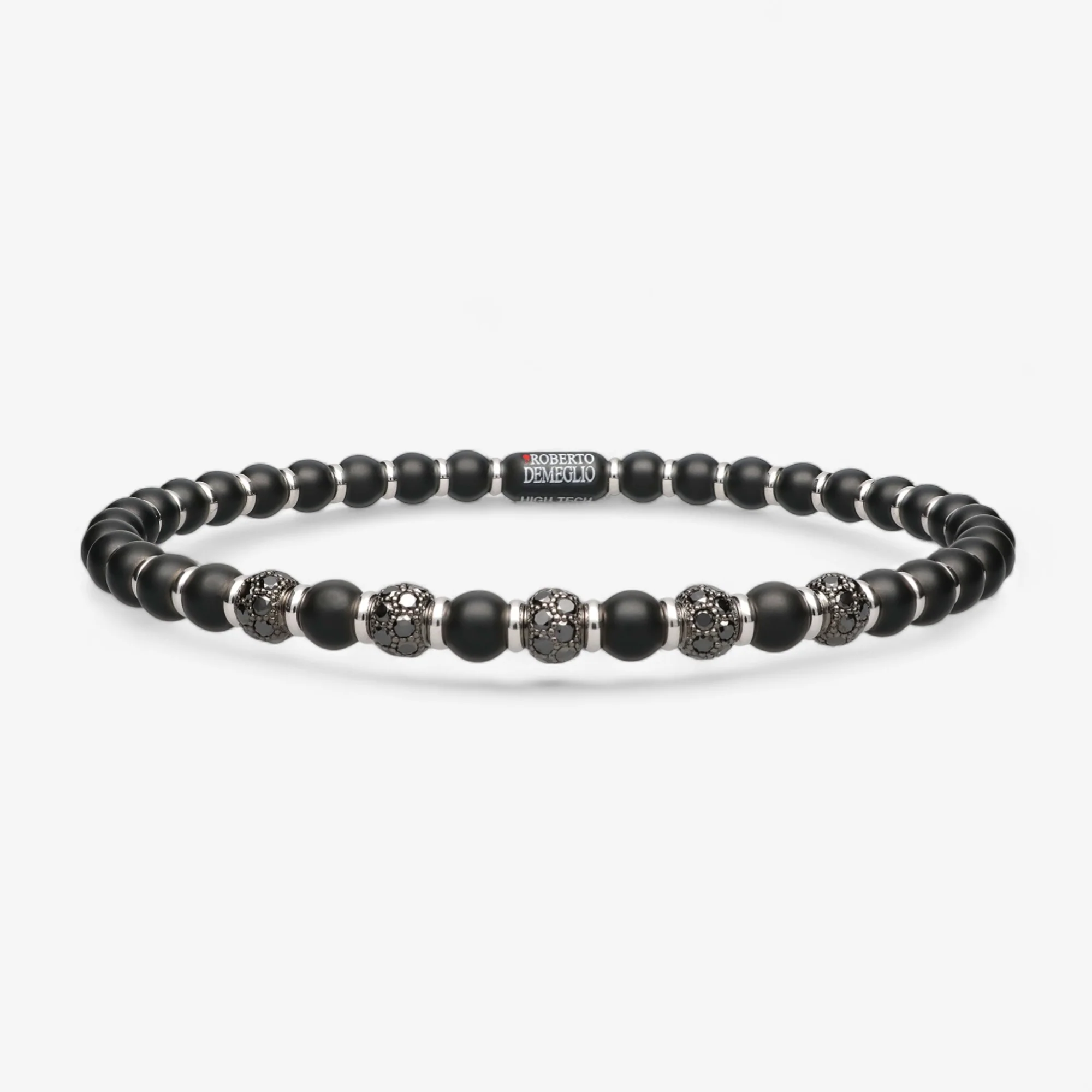 Men's Sfera Black Matte Ceramic Bracelet - Image 16