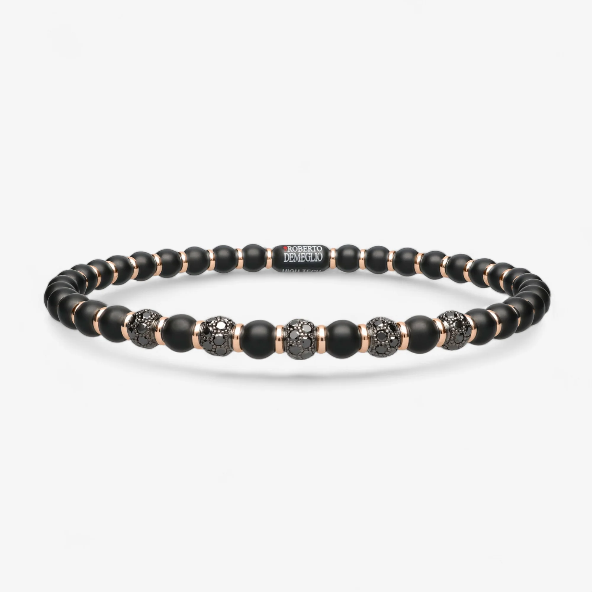 Men's Sfera Black Matte Ceramic Bracelet - Image 17