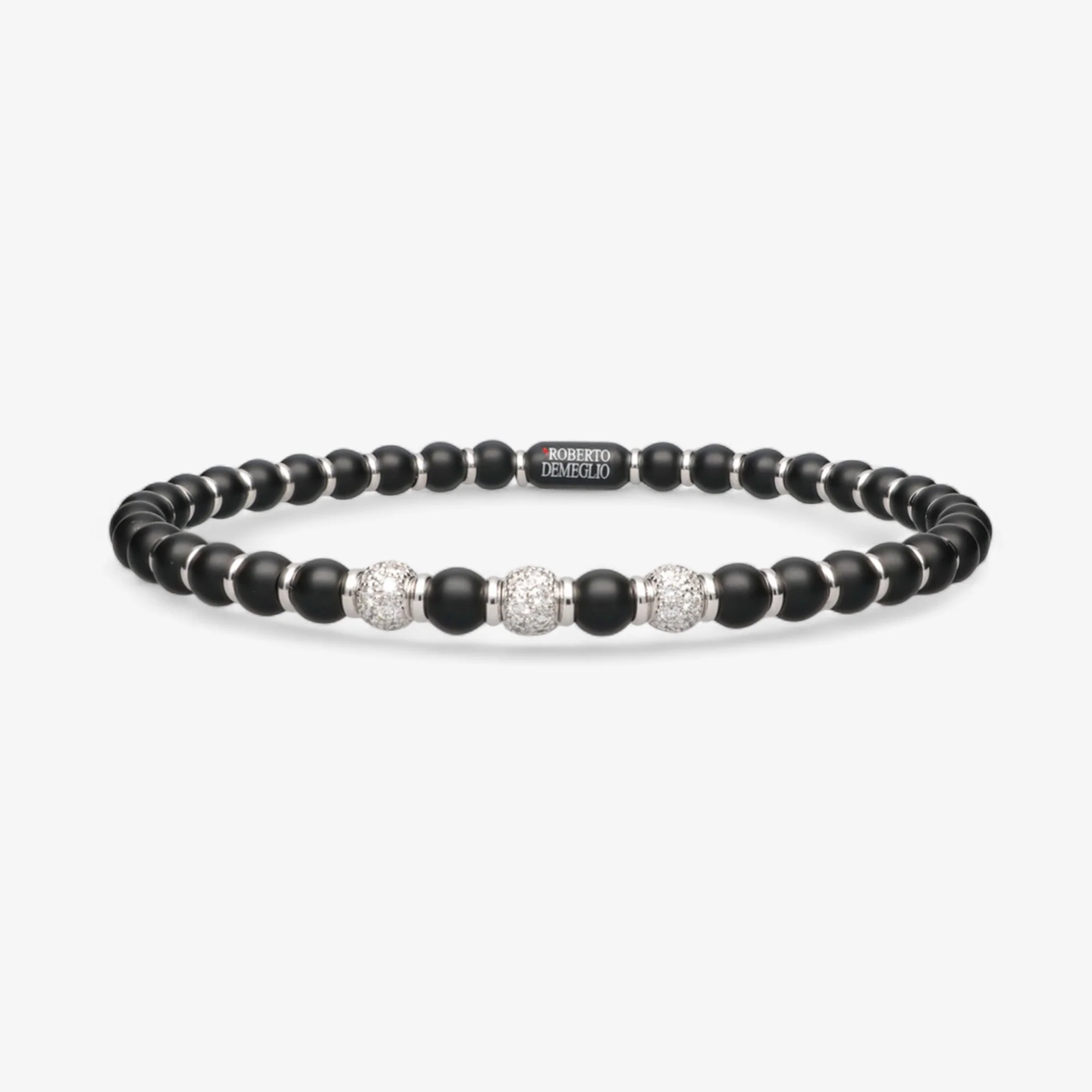 Men's Sfera Black Matte Ceramic Bracelet - Image 20