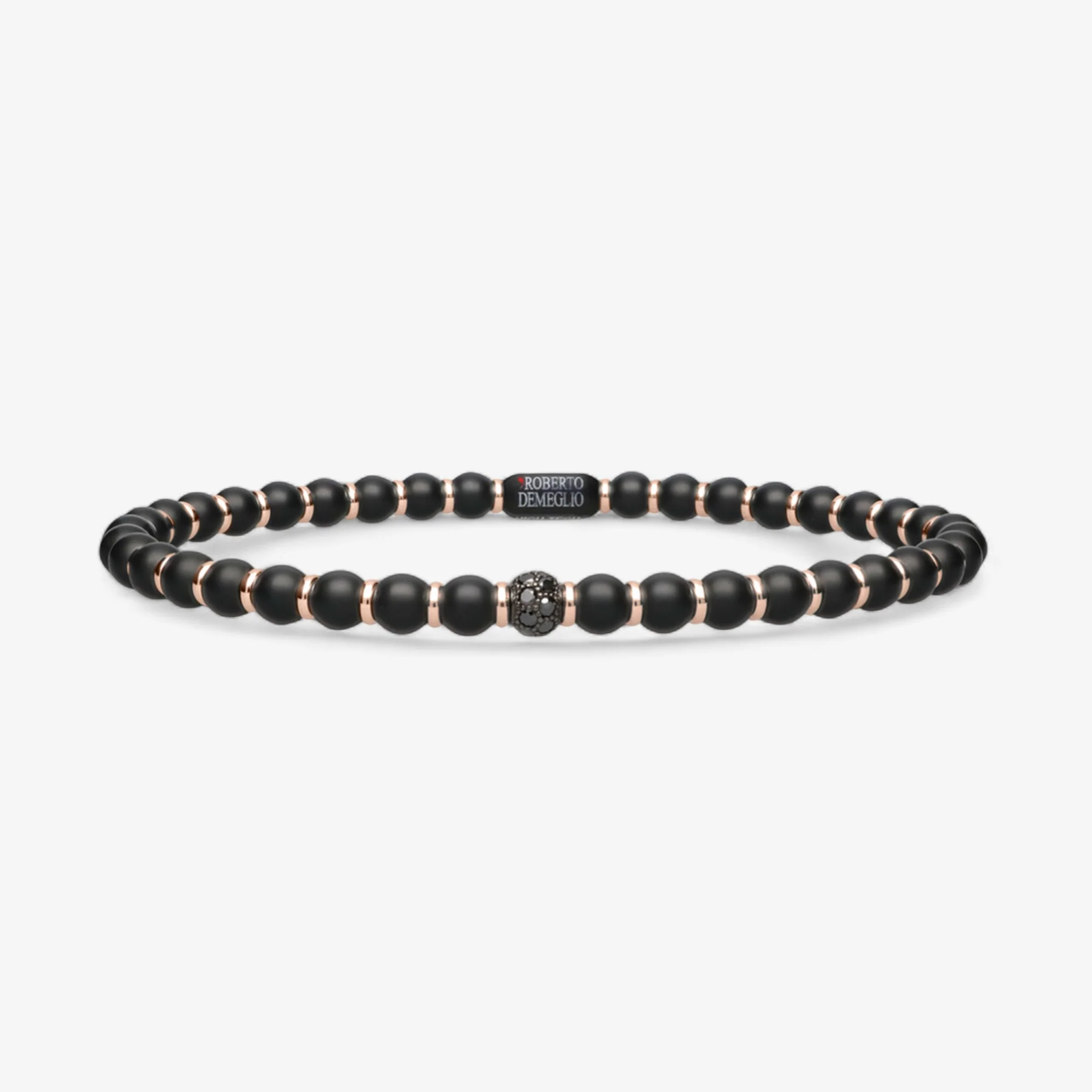 Men's Sfera Black Matte Ceramic Bracelet - Image 3