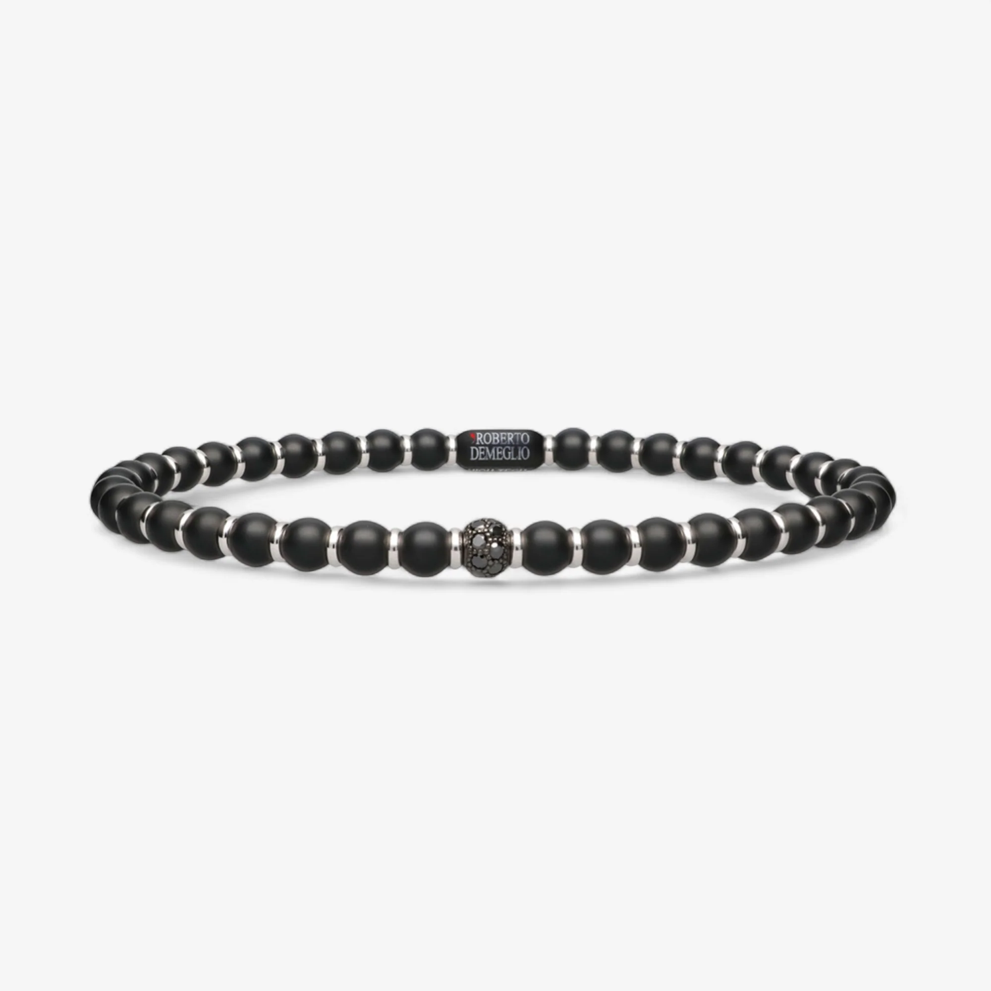 Men's Sfera Black Matte Ceramic Bracelet - Image 6