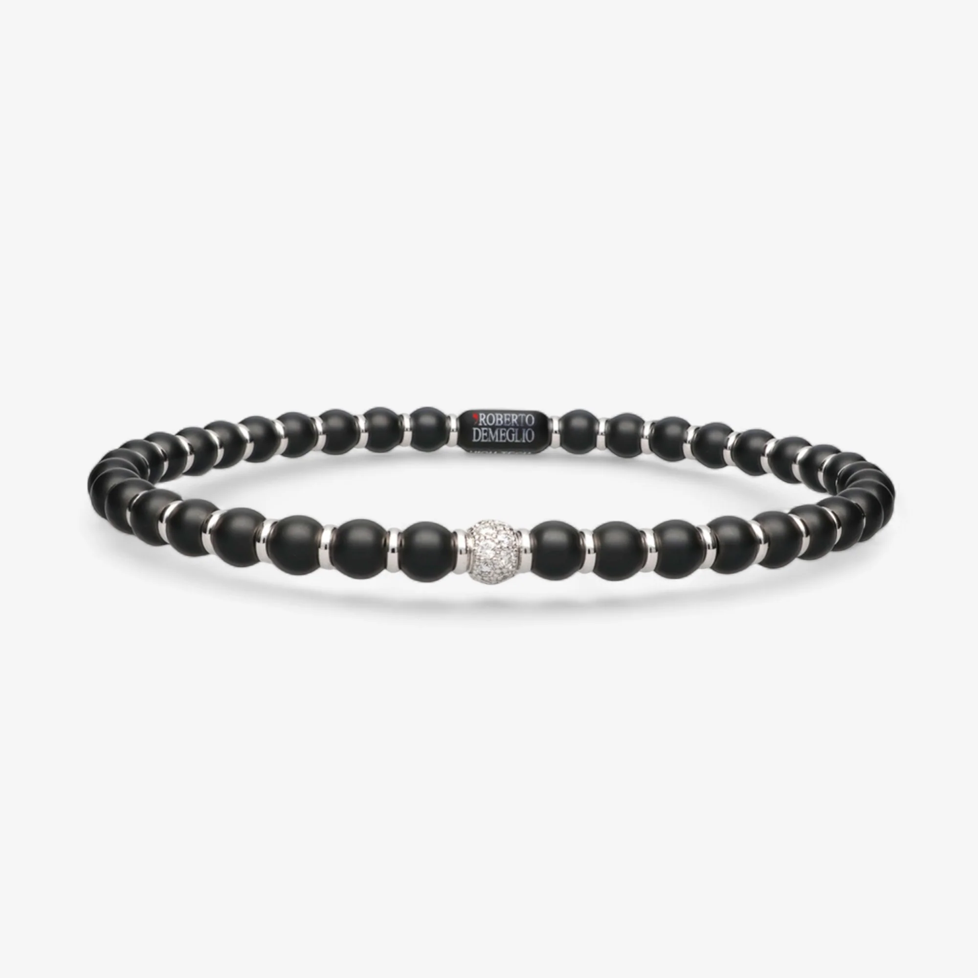 Men's Sfera Black Matte Ceramic Bracelet - Image 9