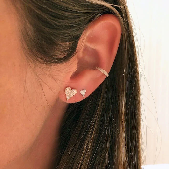 Mini Token Heart Studs - Image 4