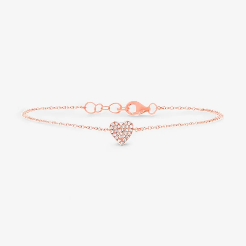 Mini Token Pave Heart Bracelet - Image 3