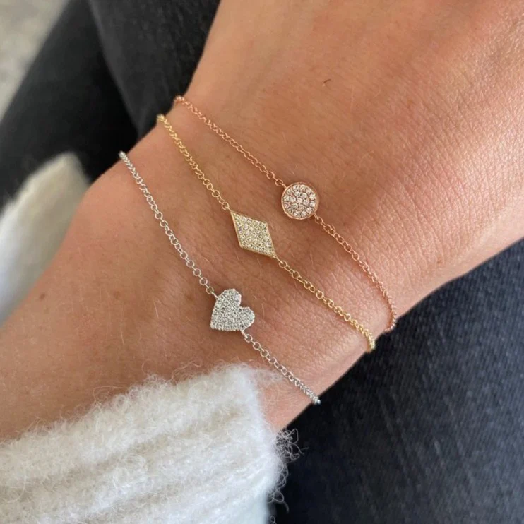 Mini Token Pave Heart Bracelet - Image 4