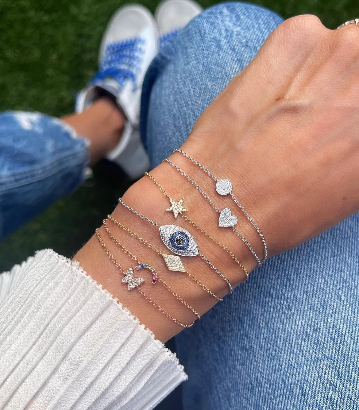 Mini Token Pave Heart Bracelet - Image 5