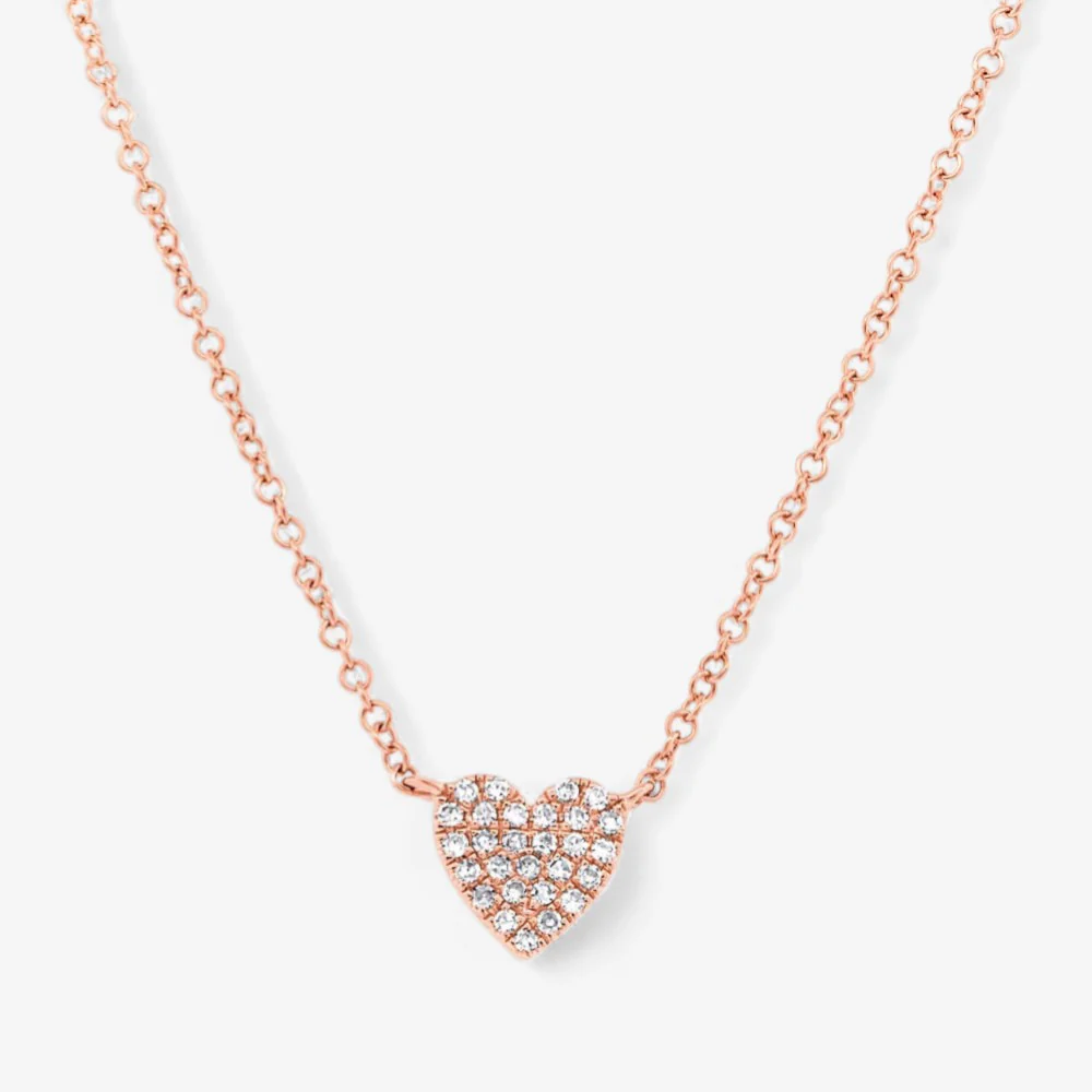 Mini Token Pave Heart Necklace - Image 3