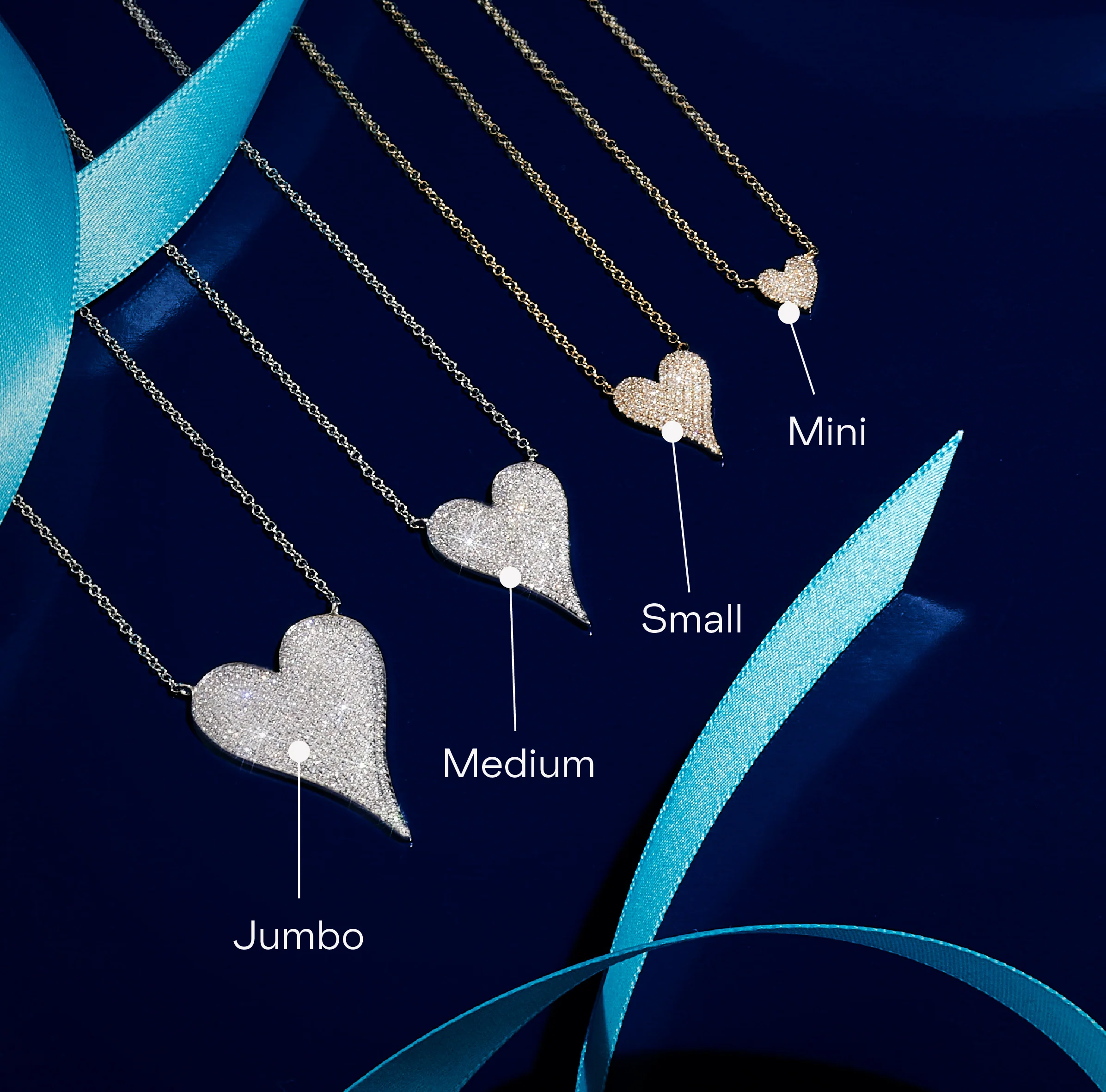 Mini Token Pave Heart Necklace - Image 4