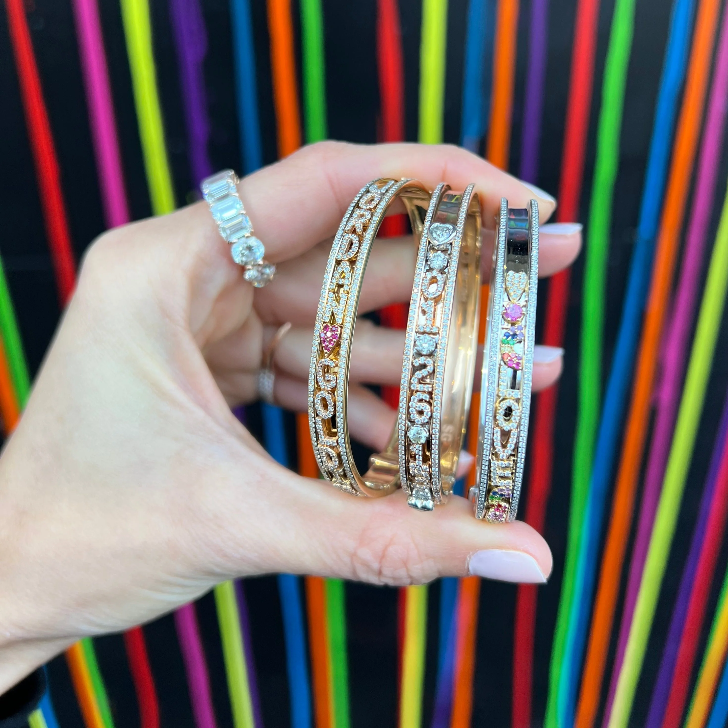 Personalized Pave Slider Bangle™ - Image 7