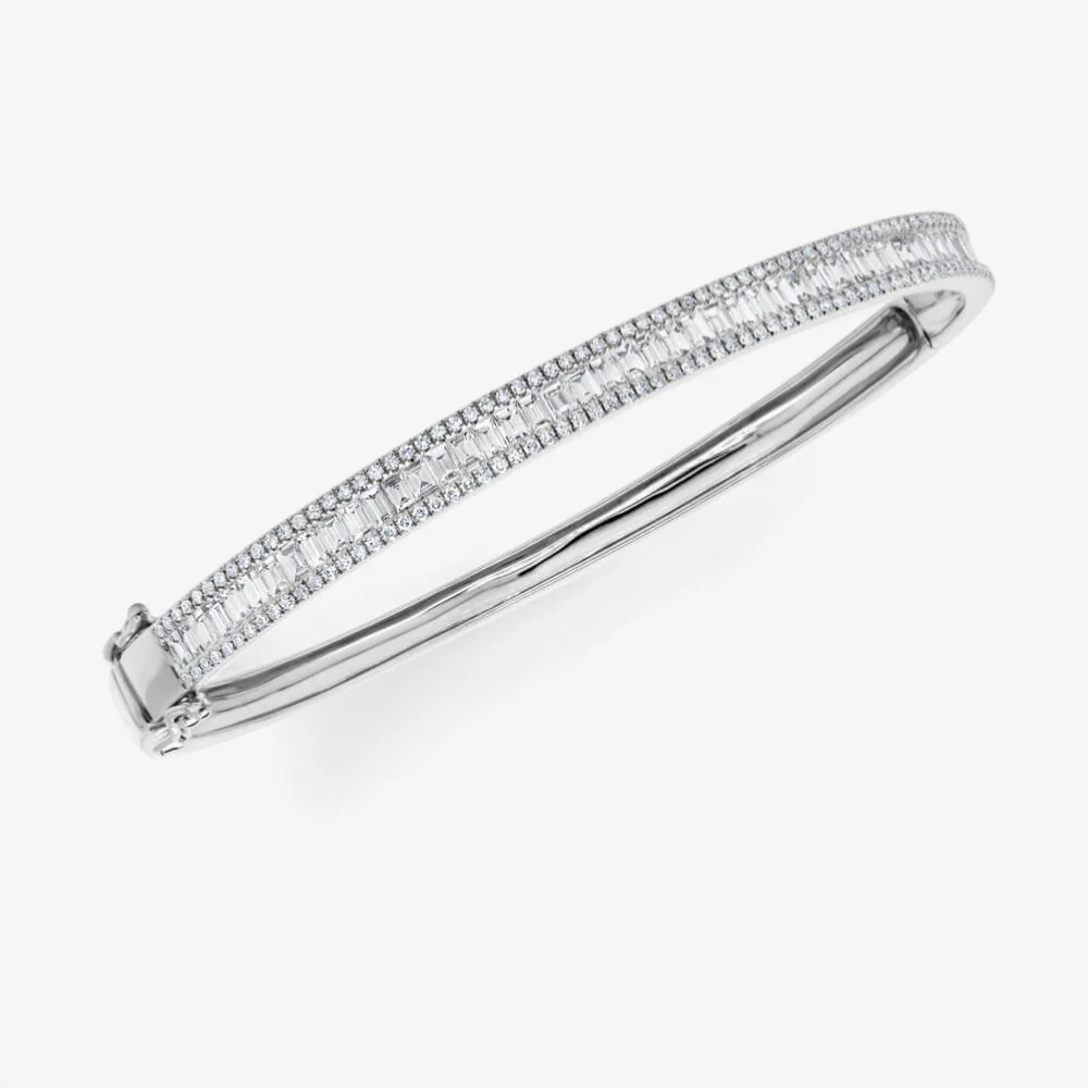 Ivy Diamond Baguette Bangle - Image 5