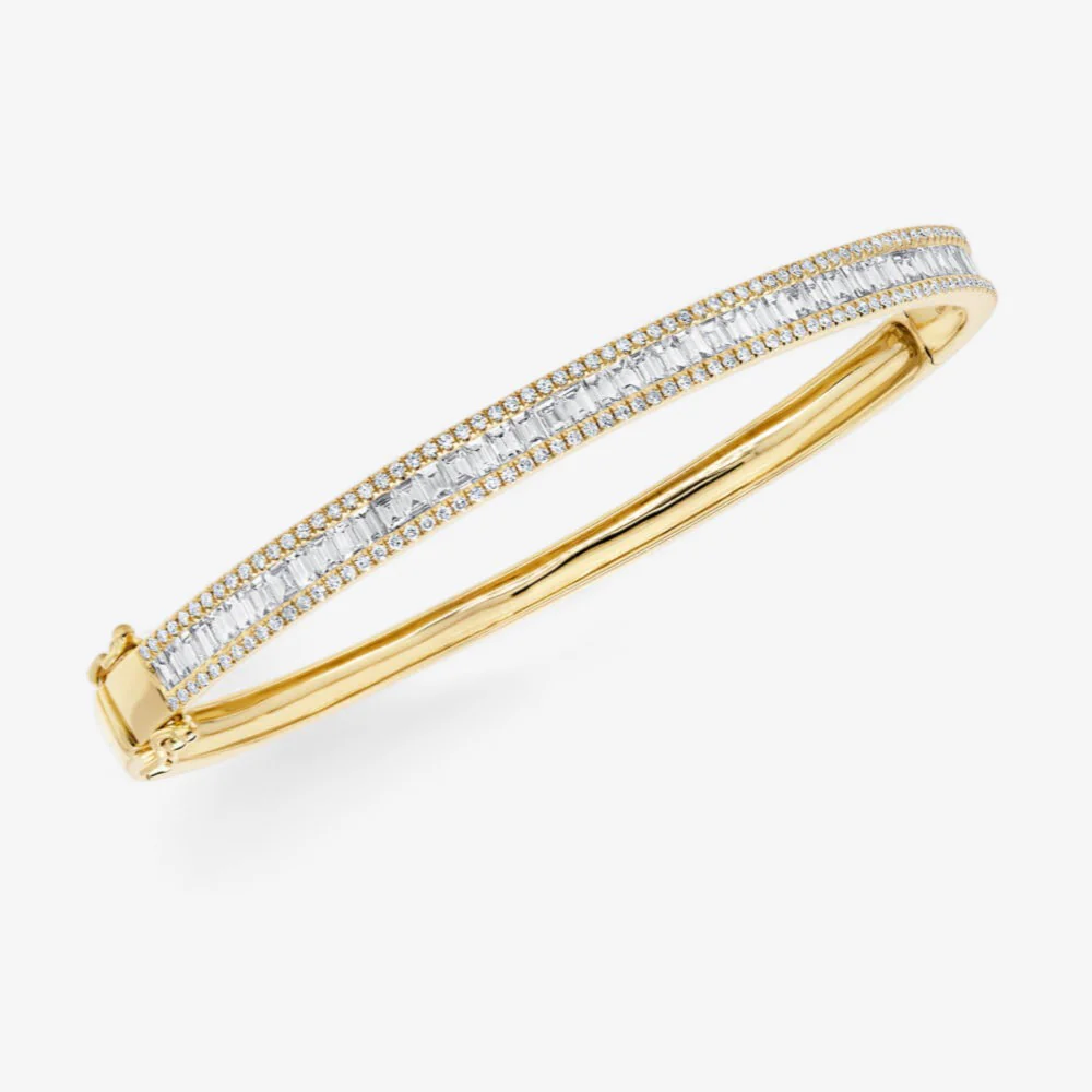 Ivy Diamond Baguette Bangle - Image 6