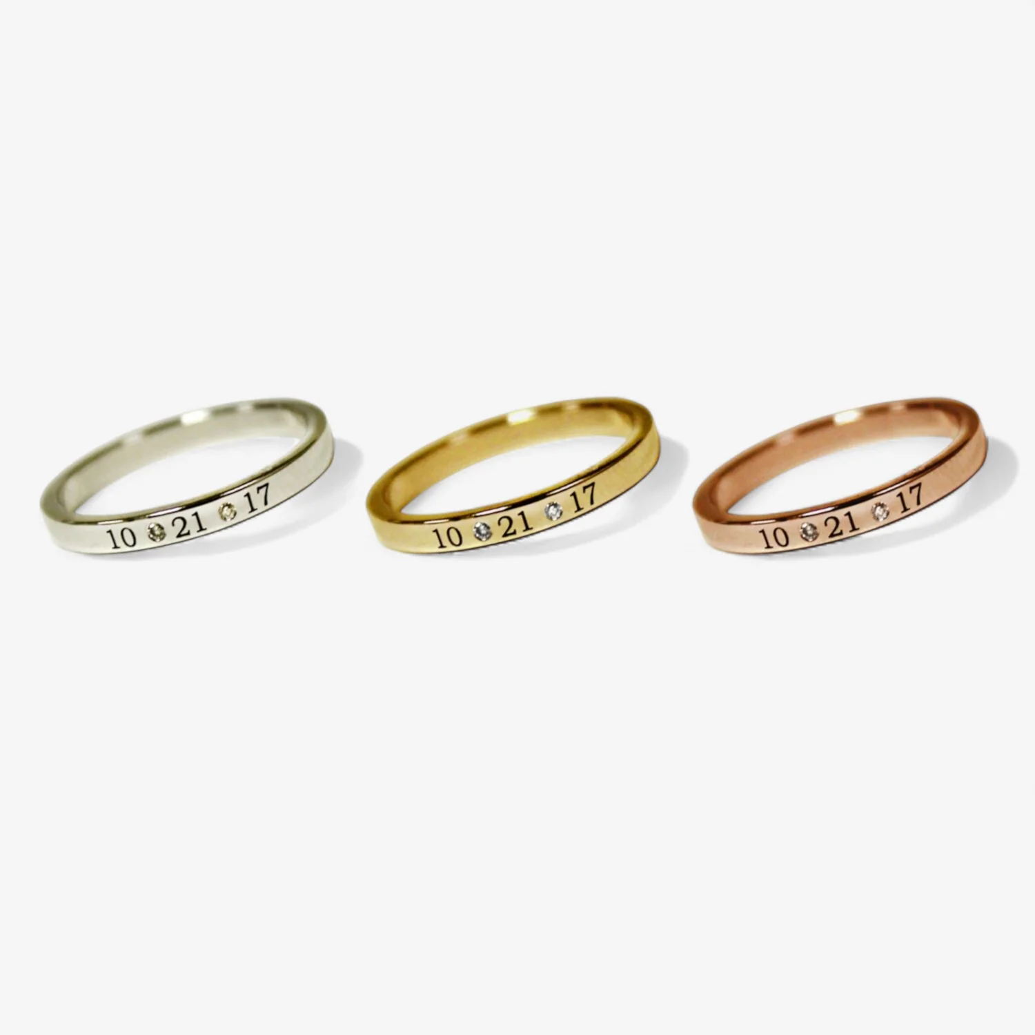 Ivy Personalized Gold Band - Image 4