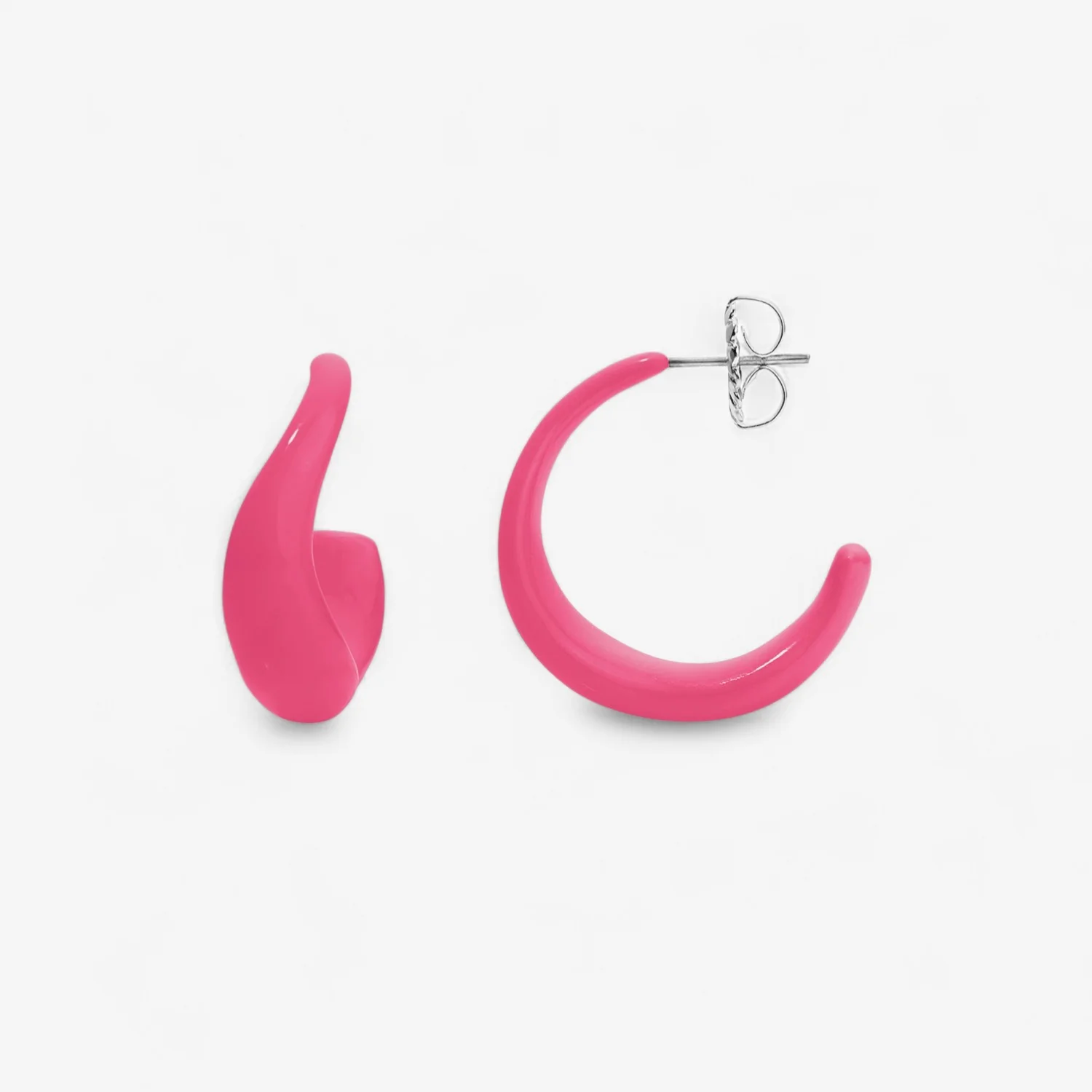 Poppy Enamel Wave Hoop - Image 4