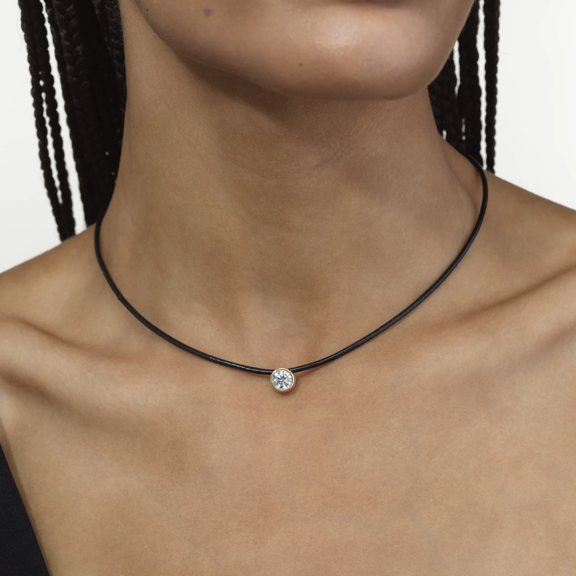 Margot Round Cut Diamond Necklace - Image 3